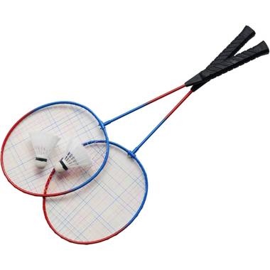 Badminton, dve rakety, dva košíky v čiernom obale